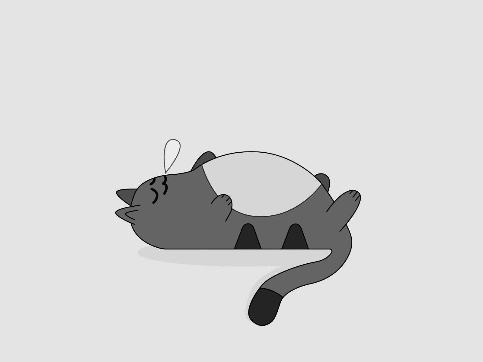 breathe IN breathe OUT after effect after effects animation animal animated animation breathe cat cats character covid design gif illustration lazy lockdown retro sleeping snoring sunday