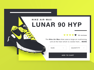 NIKE Air Max Lunar 90 HYP - Product card air max card fashion nike nike shoe product ui shoes ui design user interface