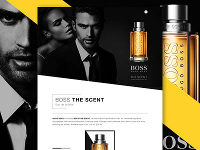 HUGO BOSS - The Scent boss the scent cologne hugo boss landing page one page perfume scent ui ui design web design website