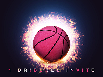 1 Dribbble invite available blaze draft dribbble invite fire flame graphic design invitation invite