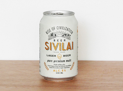 SIVILAI LAGER BEER Logo and Package Design branding design graphic design logo typography