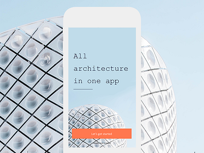 Architecture App app architecture design interface ios minimal mobile photo ui ux