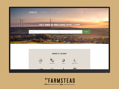 FARMSTEAD design farm farmstead green interface photo ui ux web website