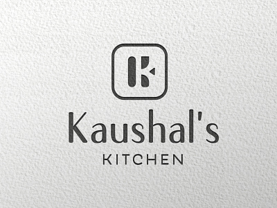 Kaushal's Kitchen icon line art logo logo design minimal