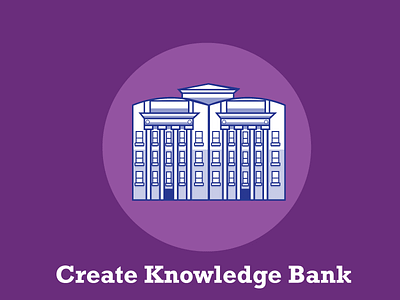 Knowledge Bank bank building line art minimal