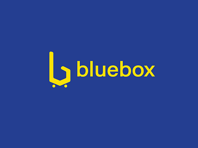 Bluebox logo blue logo design negative spacing wheels