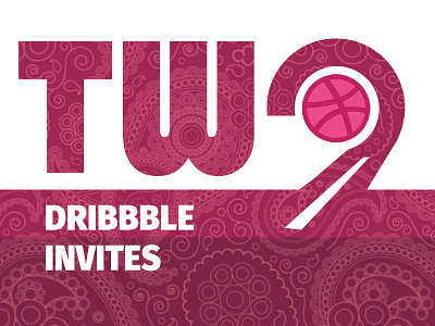 Two Dribbble invites dribbble invites two