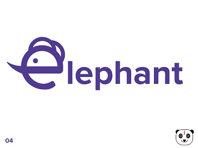 Elephant elephant logo minimal