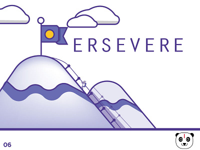 Persevere climb flag logo mountains persevere top typo