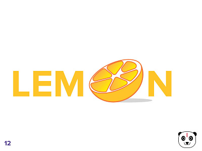 Lemon lemon logo minimal yellow