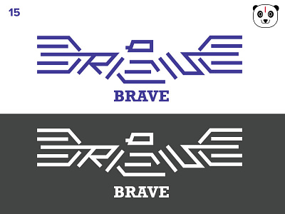 Brave brave eagle logo typo