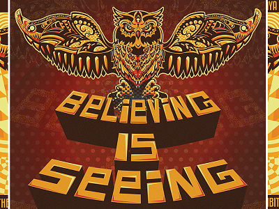 Believing is Seeing believing owl trippy tshirt