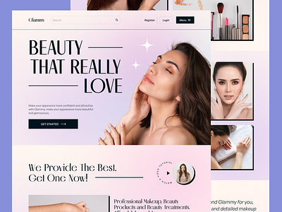 Glammy - Beauty Product Landing Page By Zalfaa For Slab Design Studio 