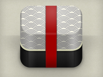 "classic" bento box icon app bento box food icon ios ipad iphone japan lunch mobile pattern red texture