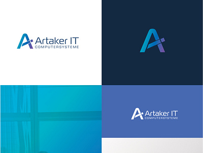 Logo for Artaker IT branding design illustration logo typography vector