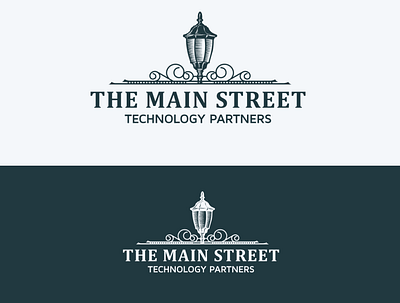 Main Street Logo for App/I.T. Brand branding design logo vector