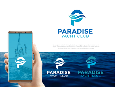 logo for luxury Yacht Club & Marina Resort in The Bahamas branding logo vector