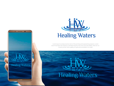 Logo for Healing Waters Psychological Services, LLC branding design logo vector