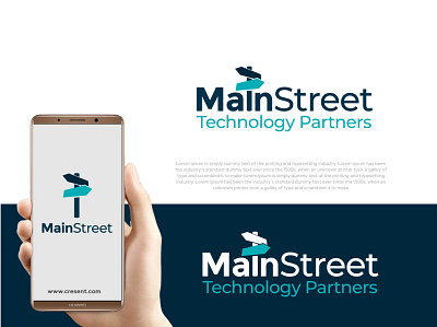 Main Street Logo for App/I.T. Brand branding design logo typography