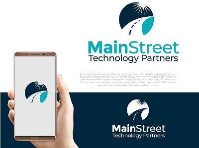 Main Street Logo for App/I.T. Brand branding logo vector