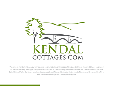 Logo for kendal cottages branding logo vector