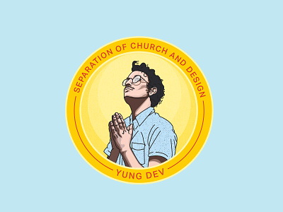 Separation badge church illustration almighty dev religion