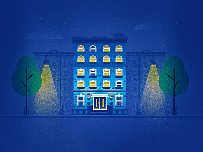 Window Blues building city deez house illustration night steeze texture