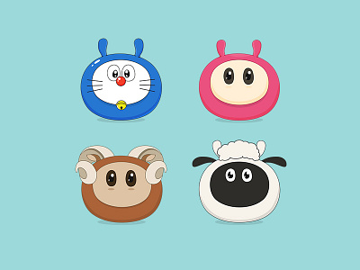 Teemo Head portrait christmas cute doraemon head portrait pikachu reindeer sheep teemo turkey ui