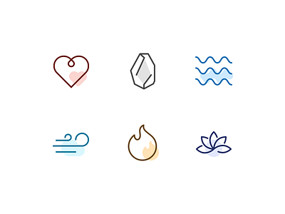 Elements icons illustration ui