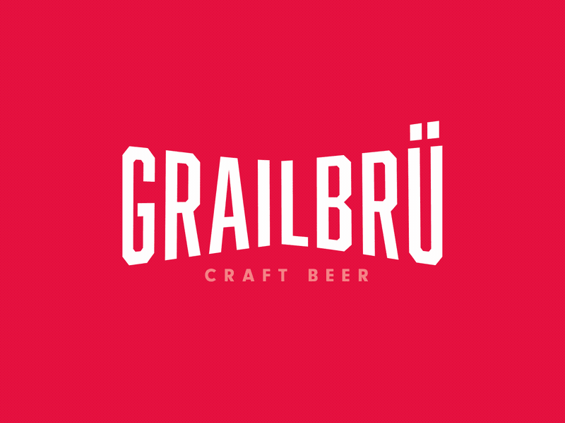Grailbrü Logo Reveal animation beer branding design illustrator logo motion reveal typography vector