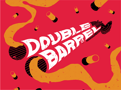 "Double Barrel" Stout beer branding design illustration illustrator label logo print typography vector
