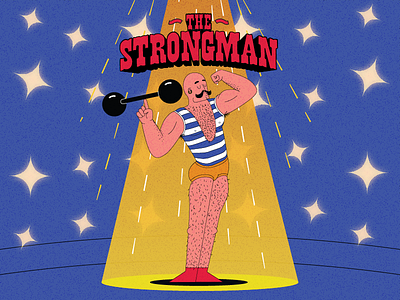 "The Strongman" Stout 2d beer branding character design illustration illustrator label stout strong typography vector
