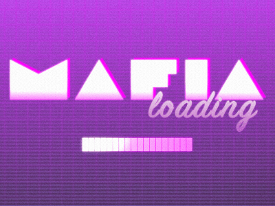 Mafia Loading 2d 80s style loading bar title animation vhs