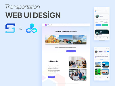 Transportation Company Web UI Design app branding design graphic design illustration logo ui ux uı uıdesigner uıux vector