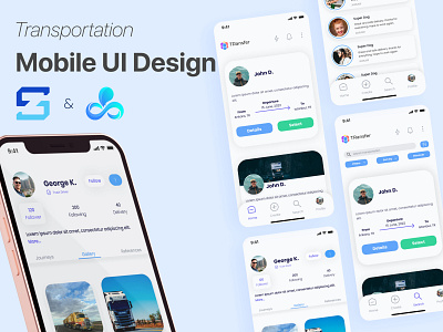 Transportation Company Mobile UI Design app branding design graphic design illustration logo ui ux uı uıdesigner uıux vector