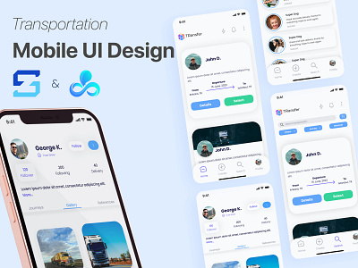 Transportation Company Mobile UI Design