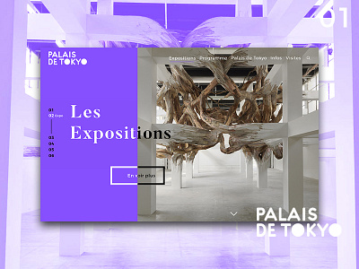 Concept-Palais De Tokyo concept design graphic palais photo purple tokyo ui ux web white