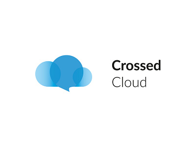 Crossed Cloud branding cloud icon identity logo scale