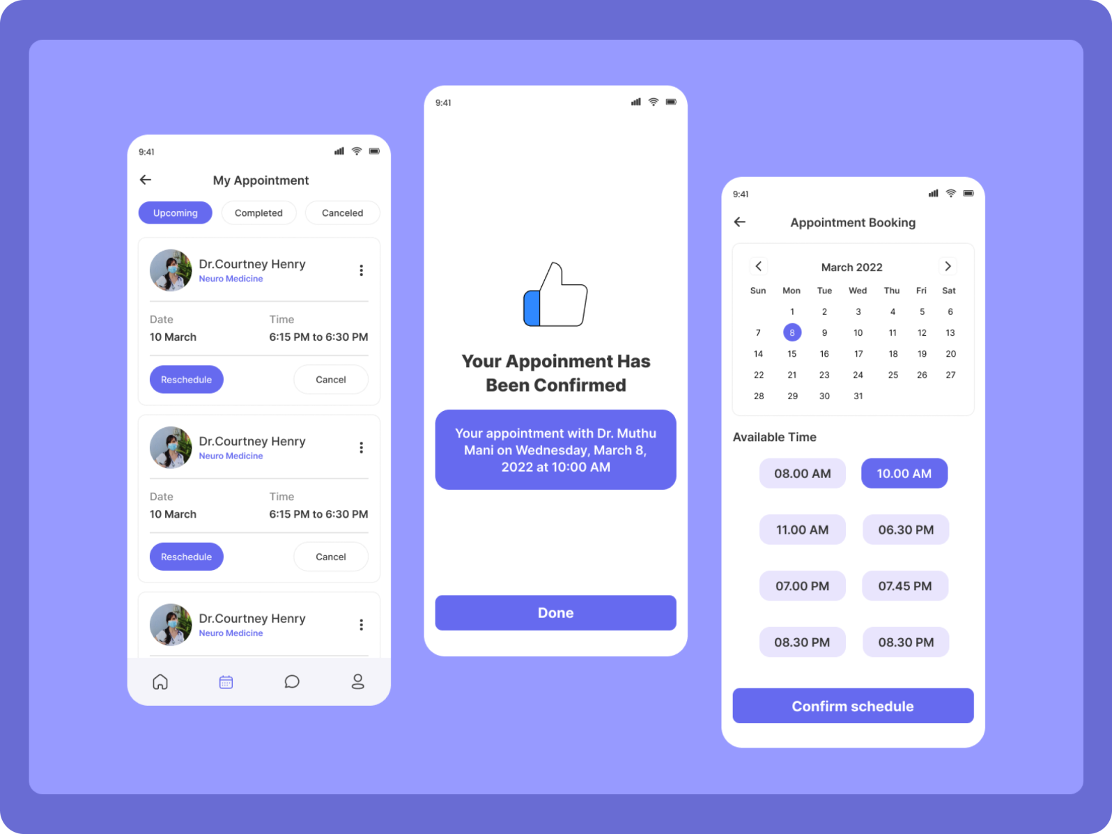 Doctor Appointment Booking App by Akash SB on Dribbble