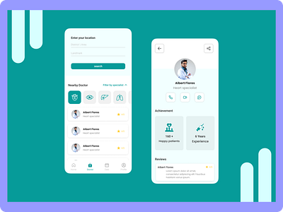 Near by Doctor App app branding design graphic design ui ux