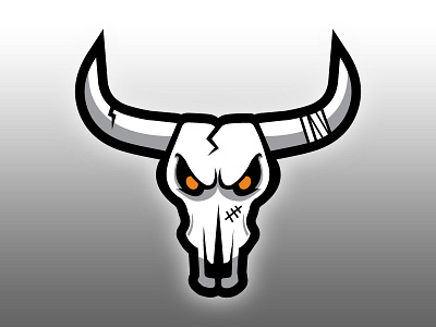 Outlaws skull bull horns outlaws skull steer