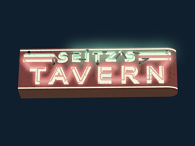 Seitz's Tavern chelsea michigan neon pub seitzs sign tavern