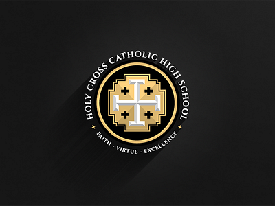 Holly Cross catholic cross design freelance high school holy jerusalem logo logomark monkey mark brand religion