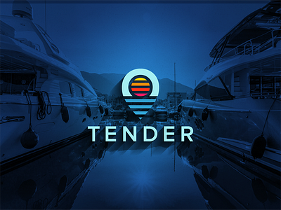 TENDER boats logo design marine modern logo monkey mark montenegro port sea tender yacht