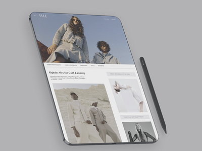 Elle media magazine | Prototype website ui ux web design