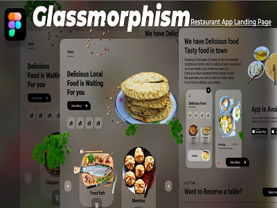 Glassmorphism resturant landing page