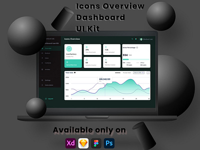 Icons Overview Dashboard UI Kit