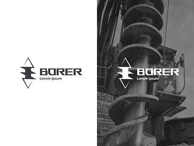 Logo Design for BORER app branding company construction design graphic design illustration logo machine mockup typography ui vector