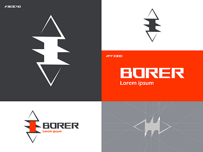 Logo Design BORER app brand branding construction design graphic design illustration logo typography ui ux vector