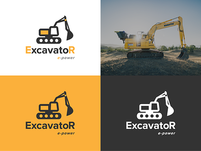Excavator Logo adobe illustration branding business design excavator graphic design icon illustration logo minimalist vector